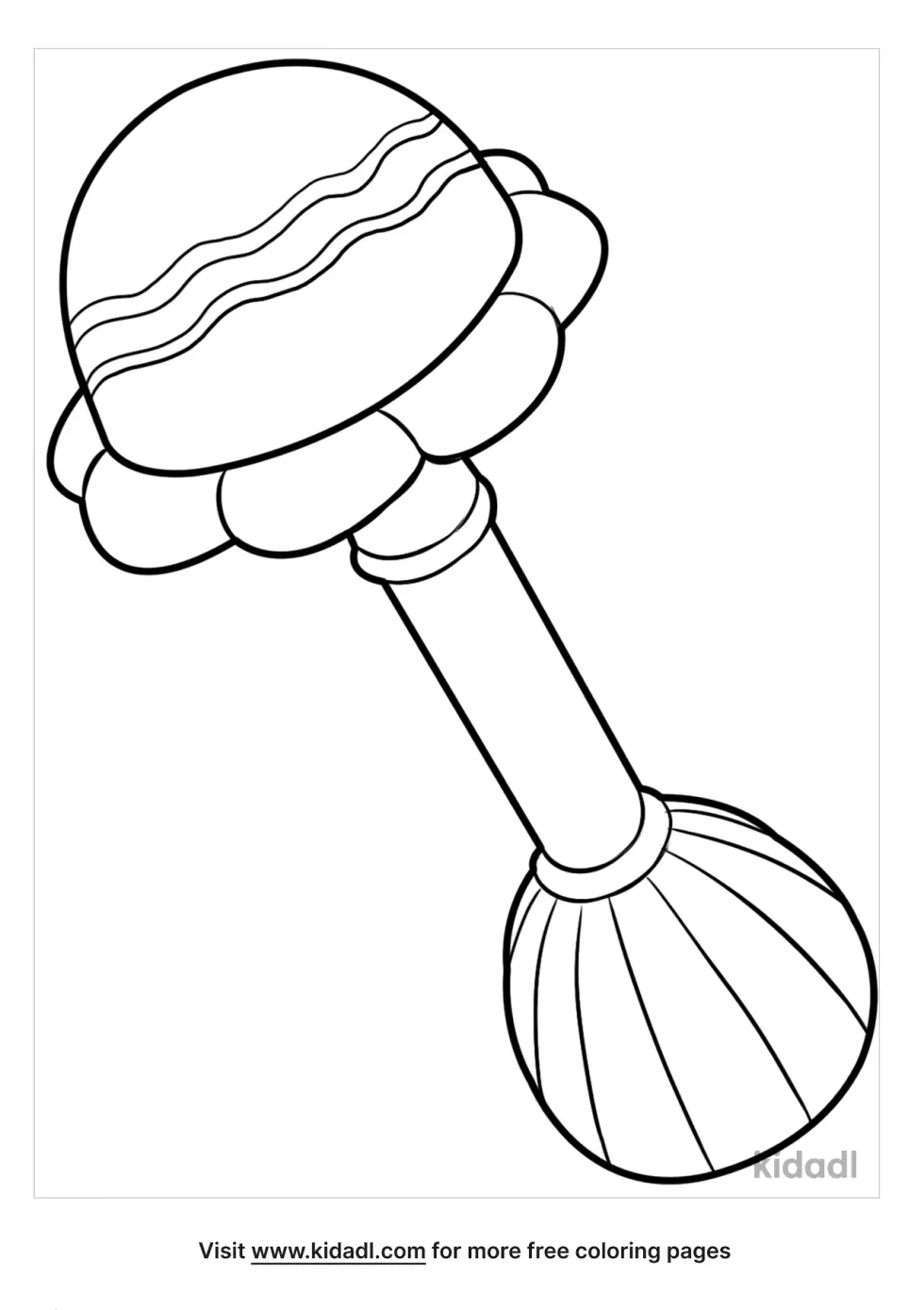 Baby Rattle Coloring Page