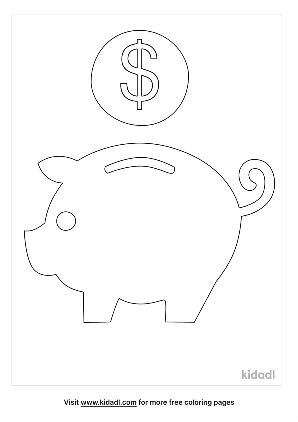 Piggy Bank Coloring Page