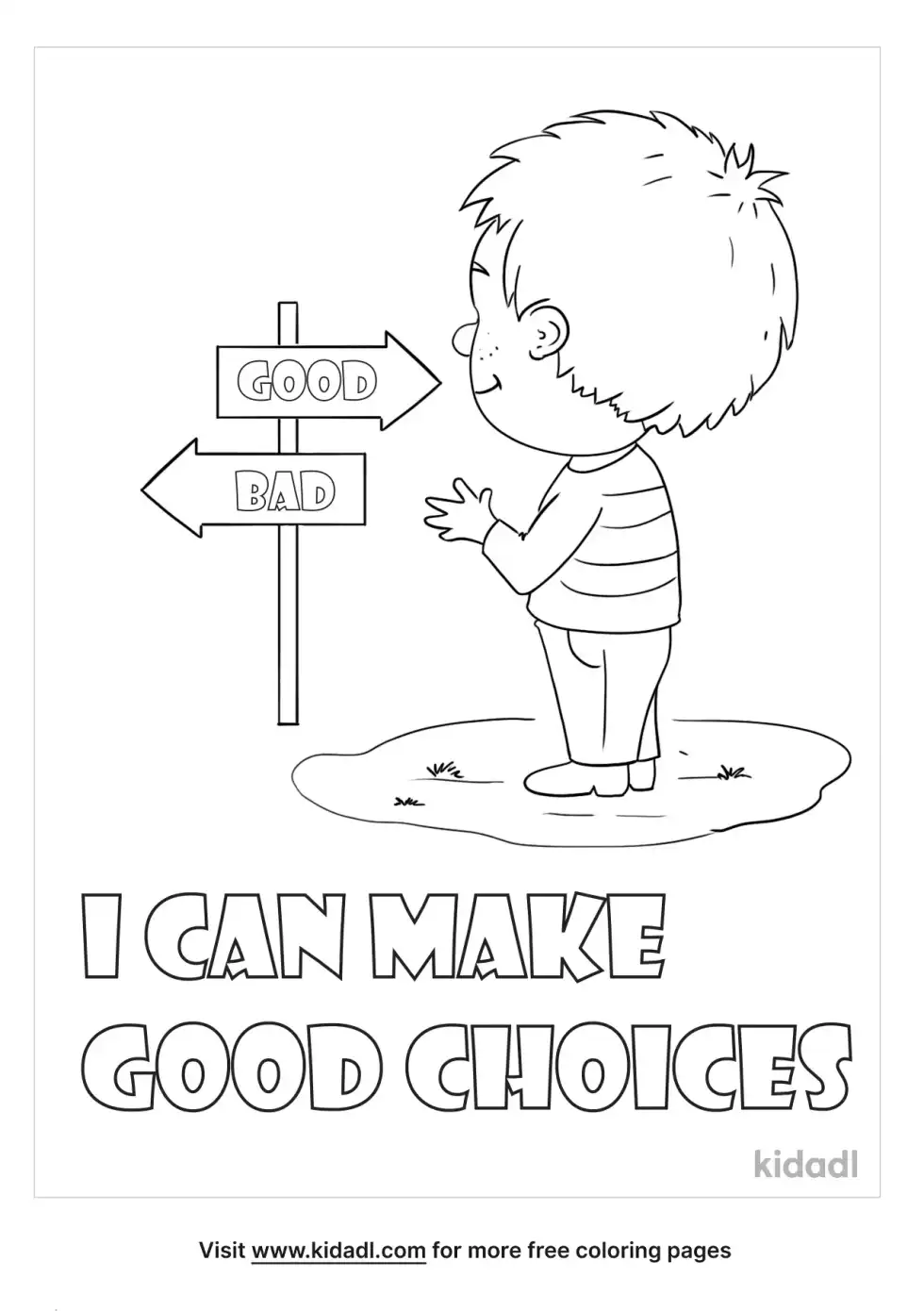 I Can Make Good Choices Coloring Page
