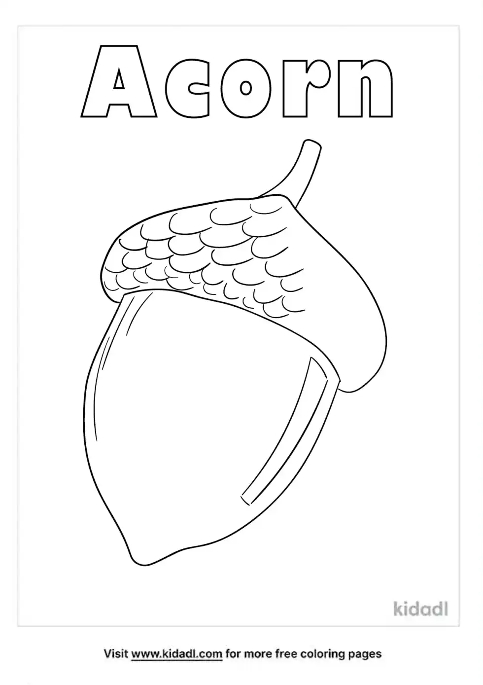 Acorn Coloring Page
