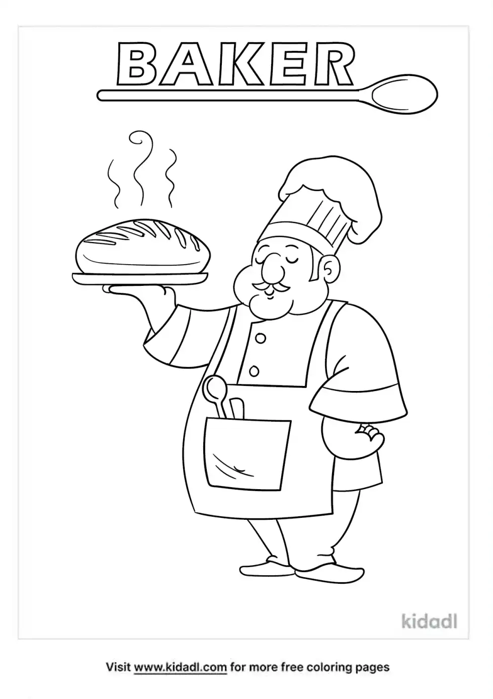Baker Coloring Page