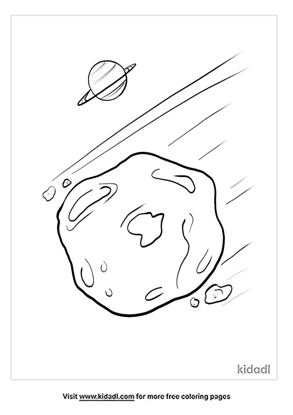 Asteroid Belt Coloring Page