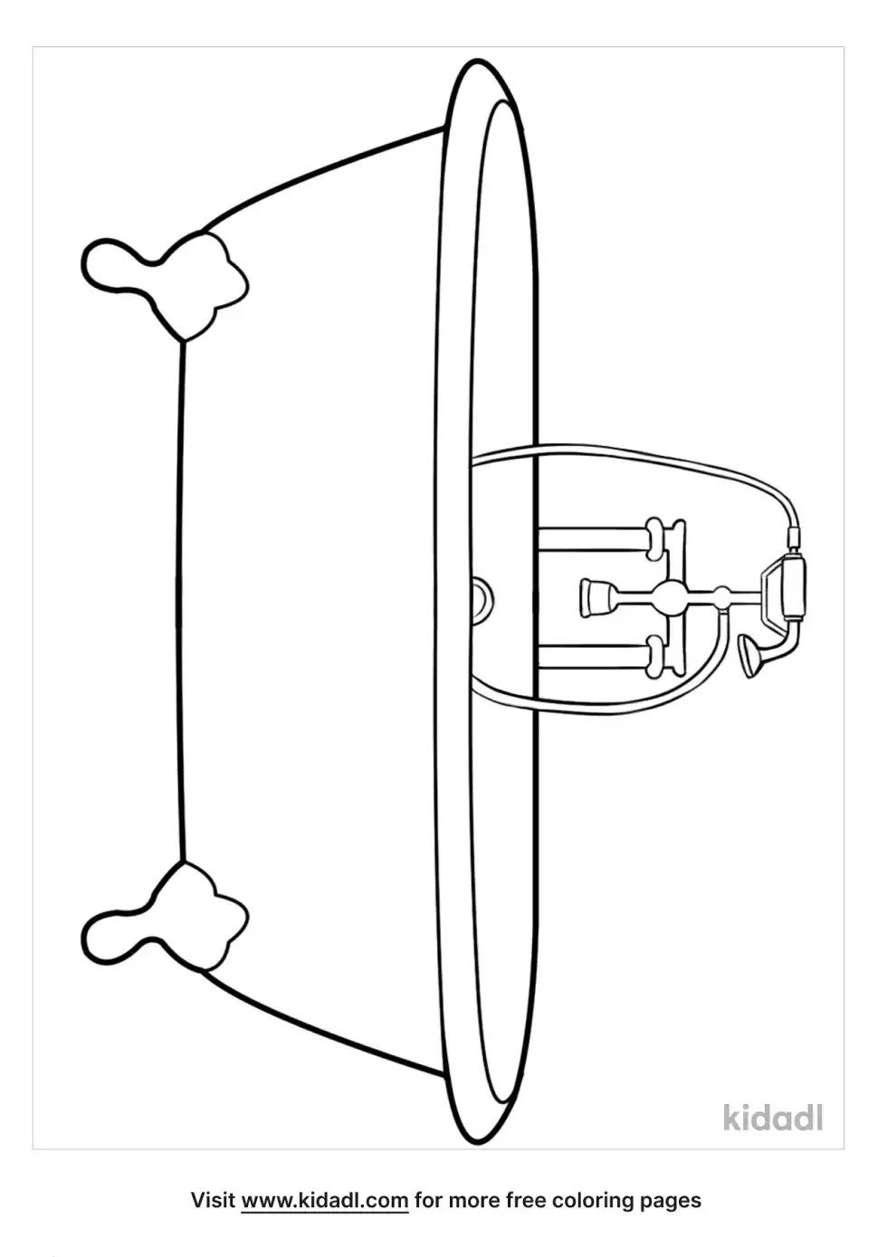 Bathtub Coloring Page