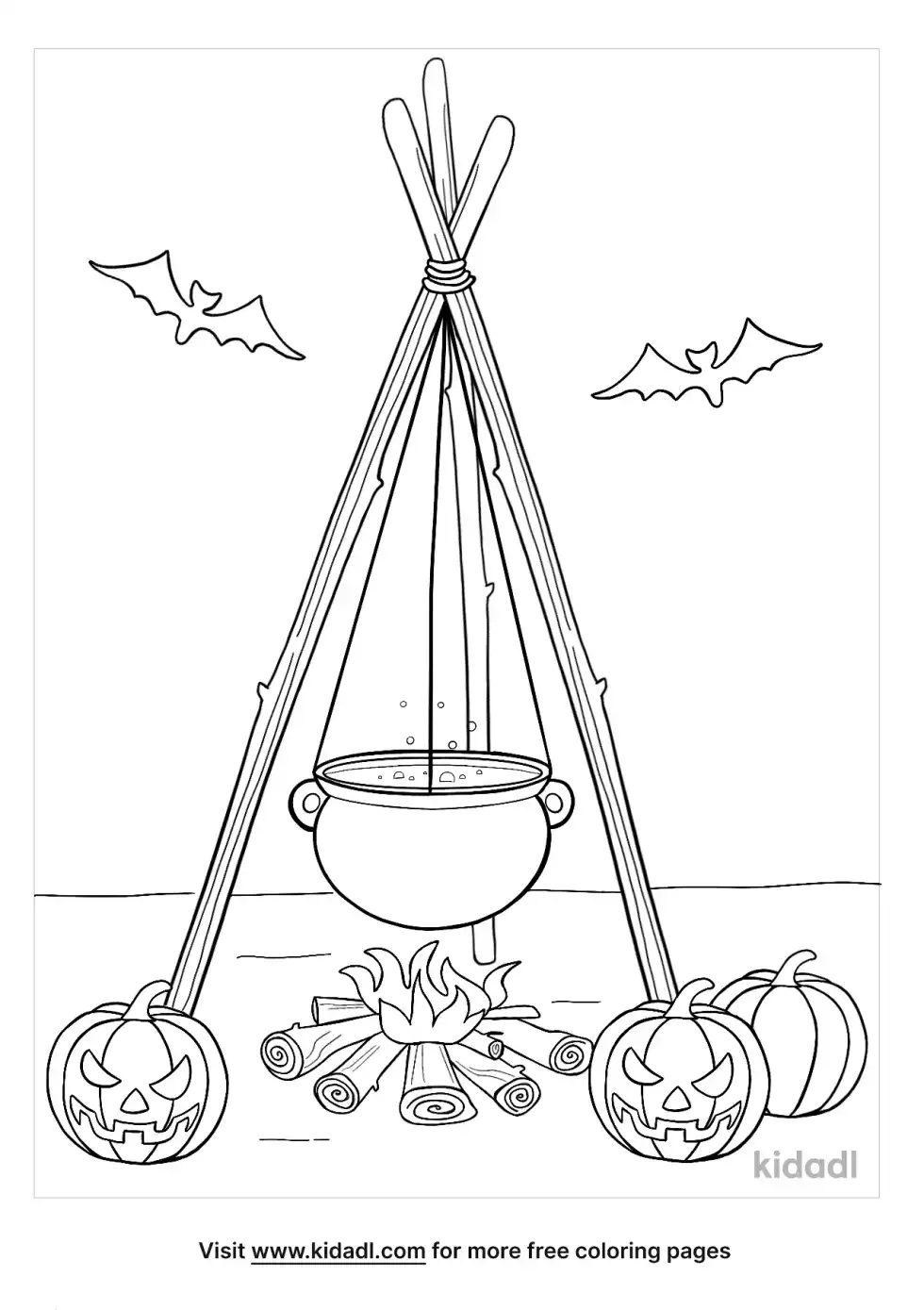 Cauldron Coloring Page