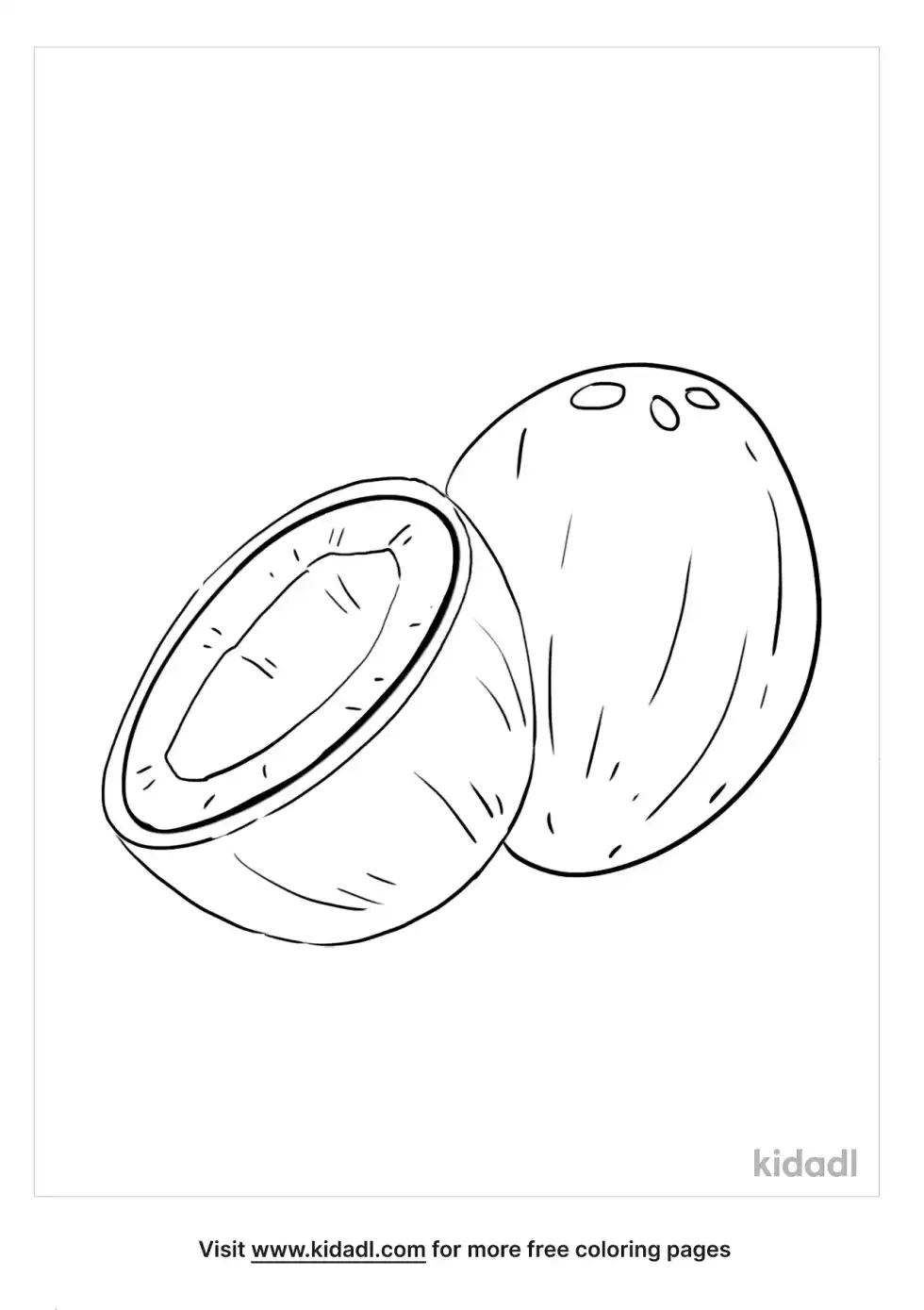 Coconut Coloring Page