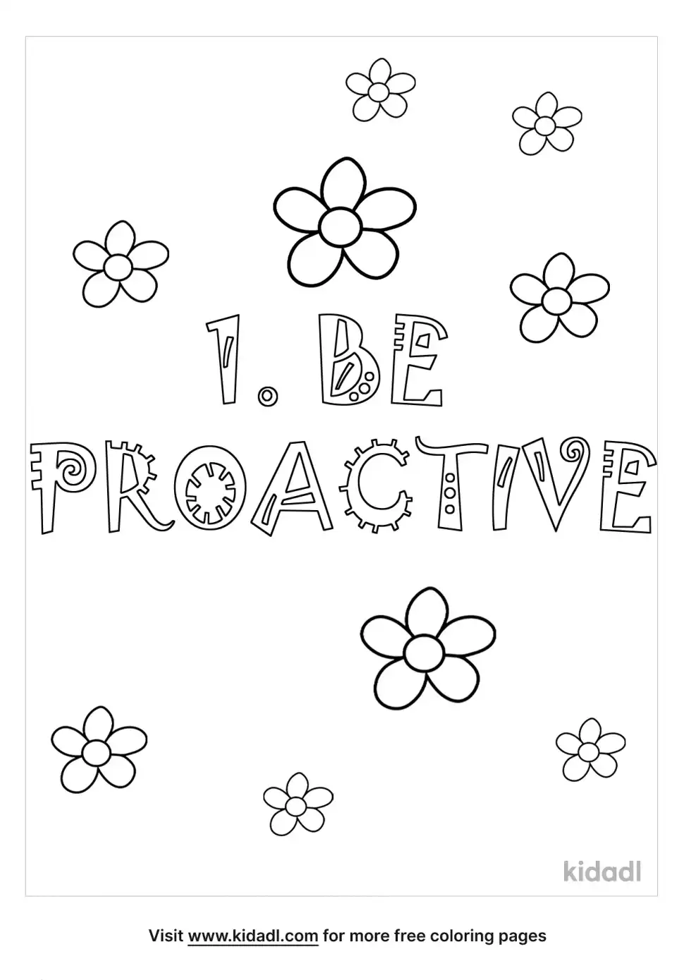 7 Habits Of Happy Kids Habit 1 Coloring Page