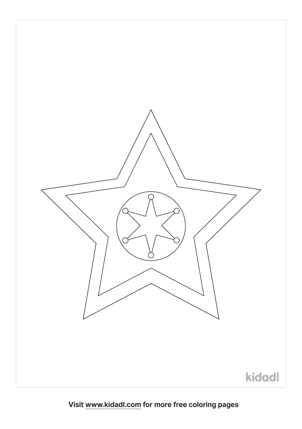 5-Point Star Coloring Page