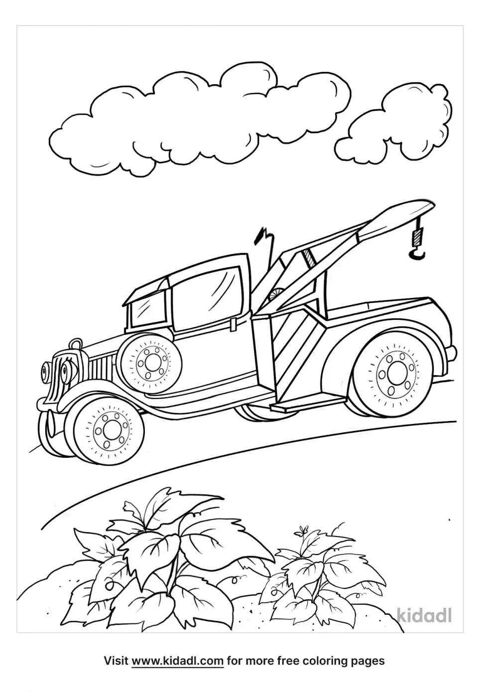 Tow Truck Coloring Page