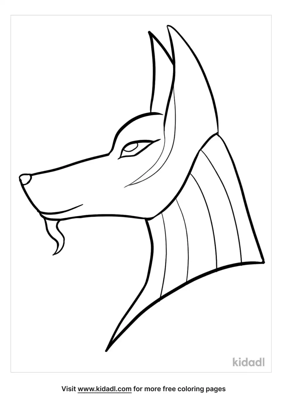 Anubis Head Coloring Page