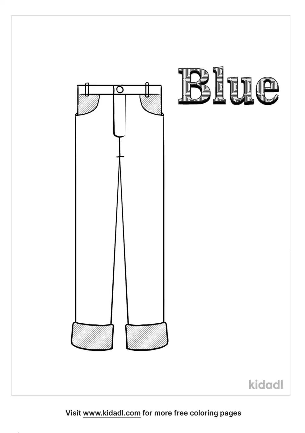 Color Blue Coloring Page