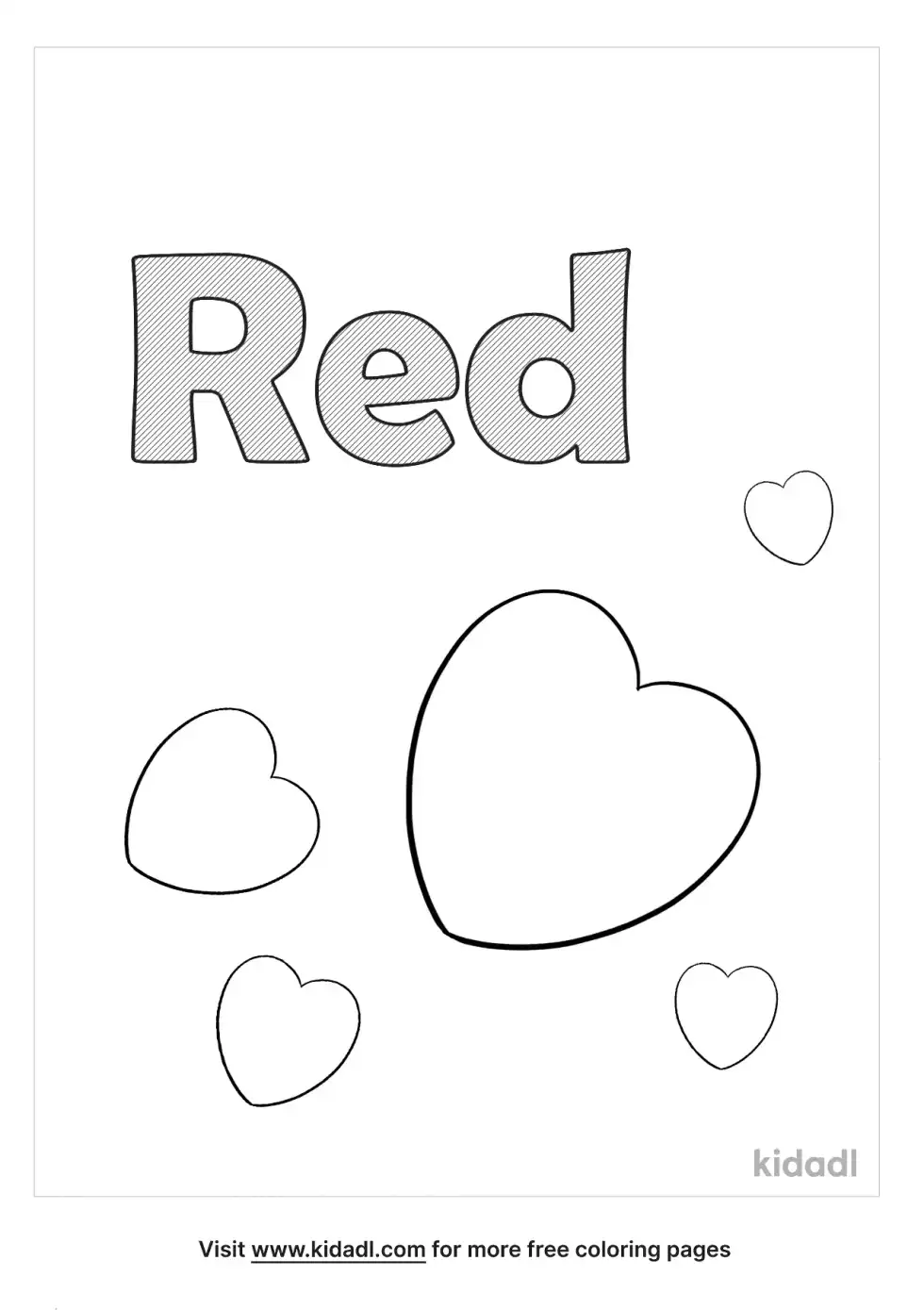 Color Red Coloring Page