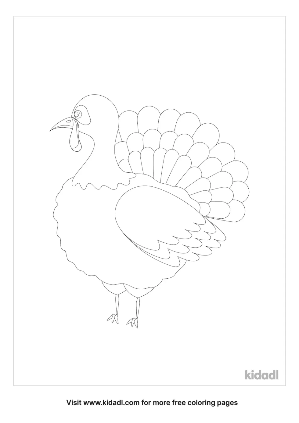 Turkey Detailed Coloring Page