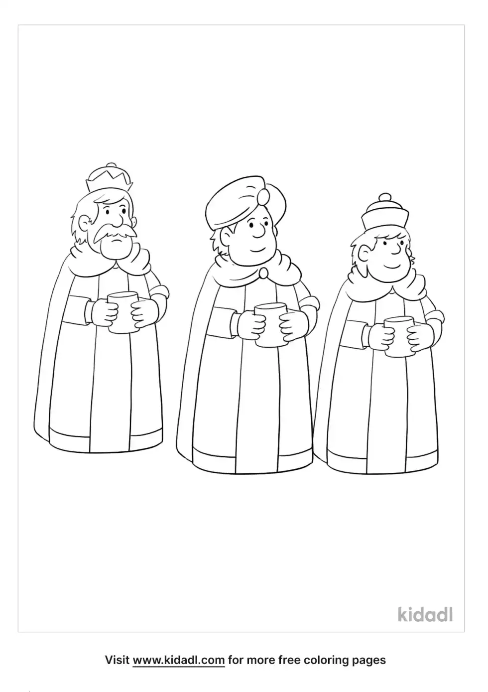 3 Wise Men Coloring Page