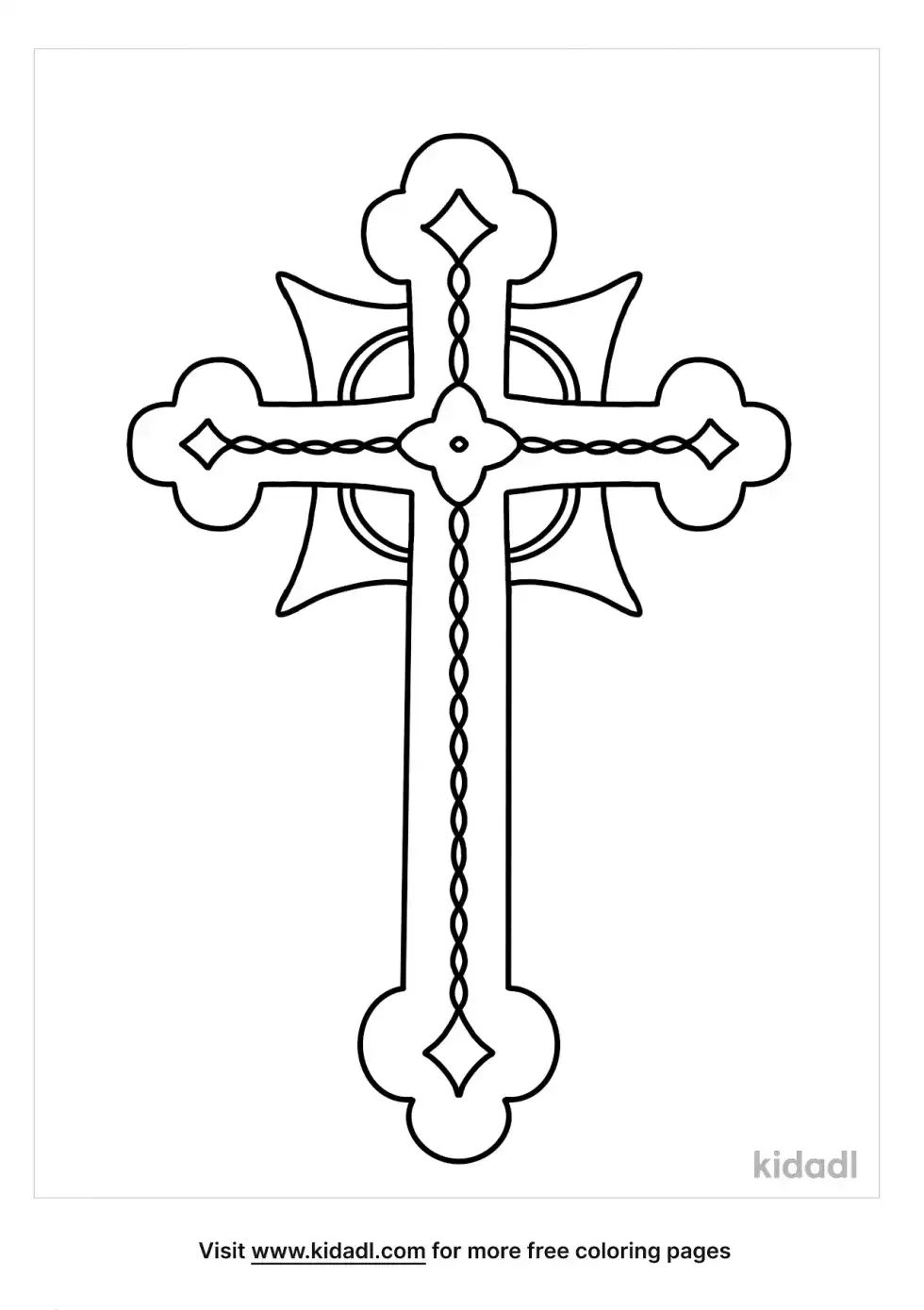 Celtic Cross Coloring Page