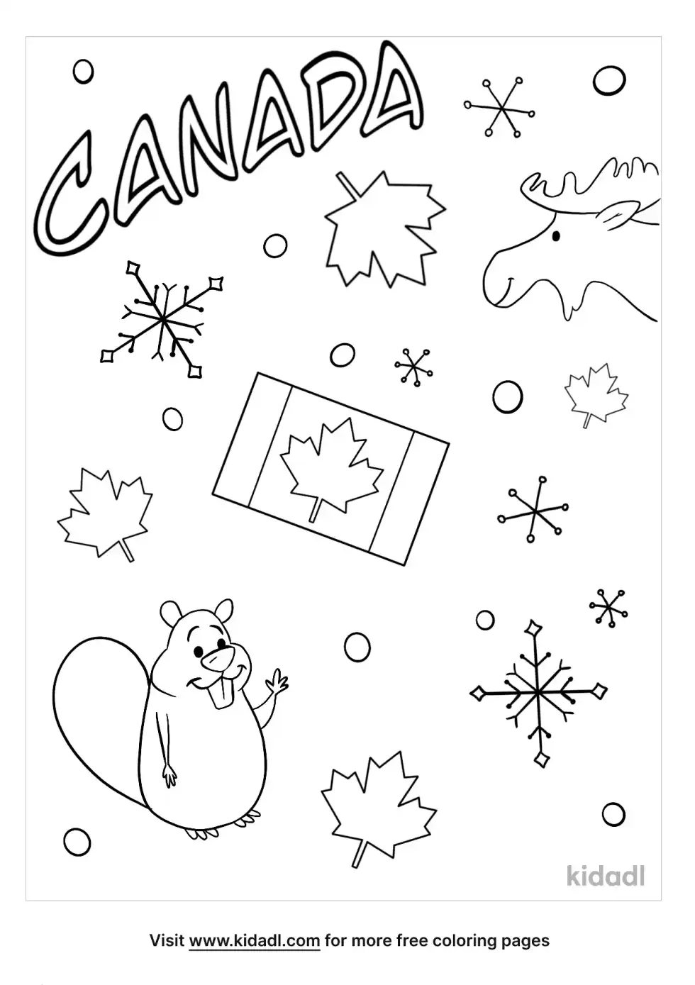 Canada Coloring Page