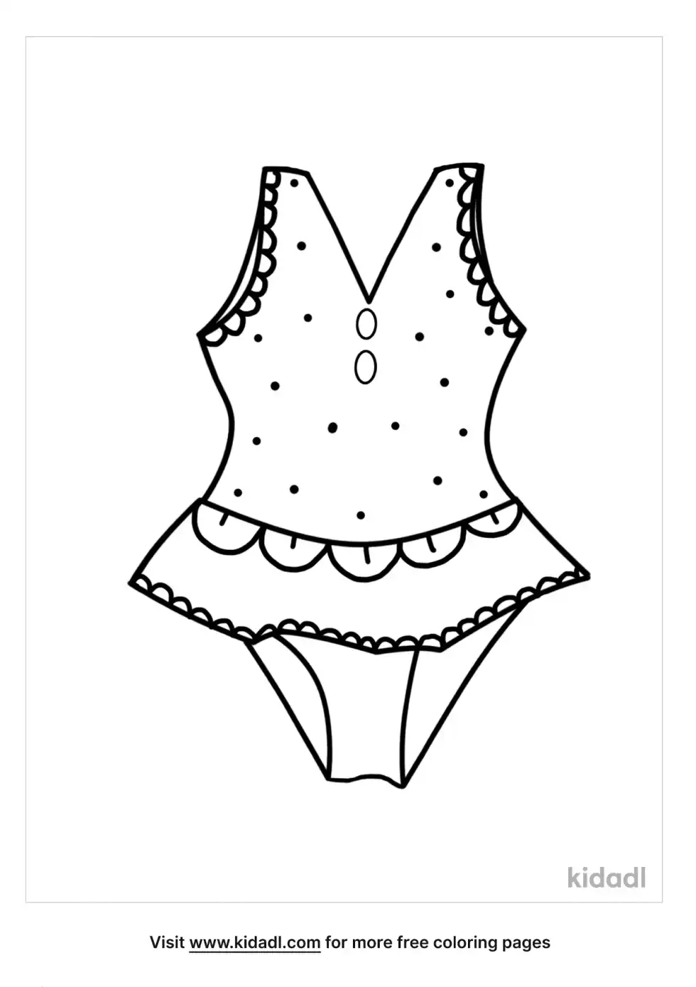 Bathing Suit Coloring Page