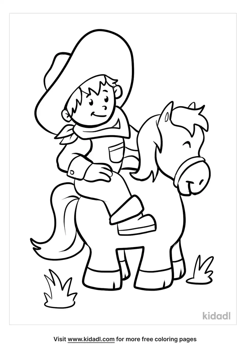 Cowboy Coloring Page