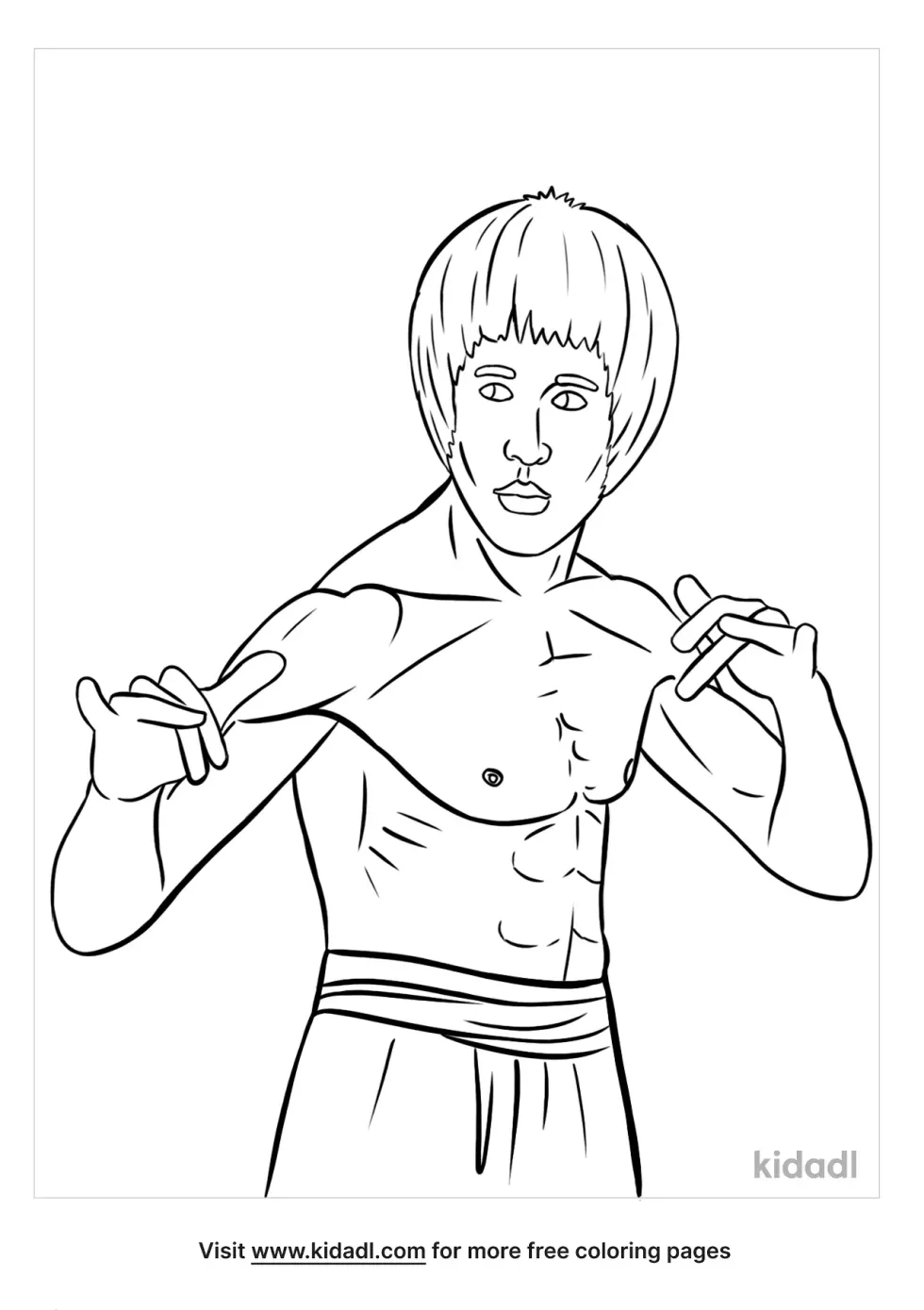 Bruce Lee Coloring Page