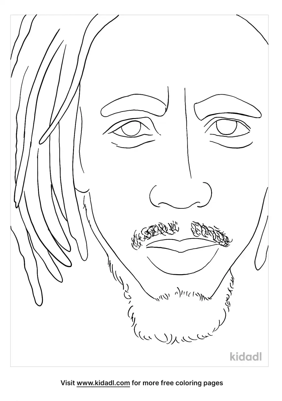Bob Marley Coloring Page