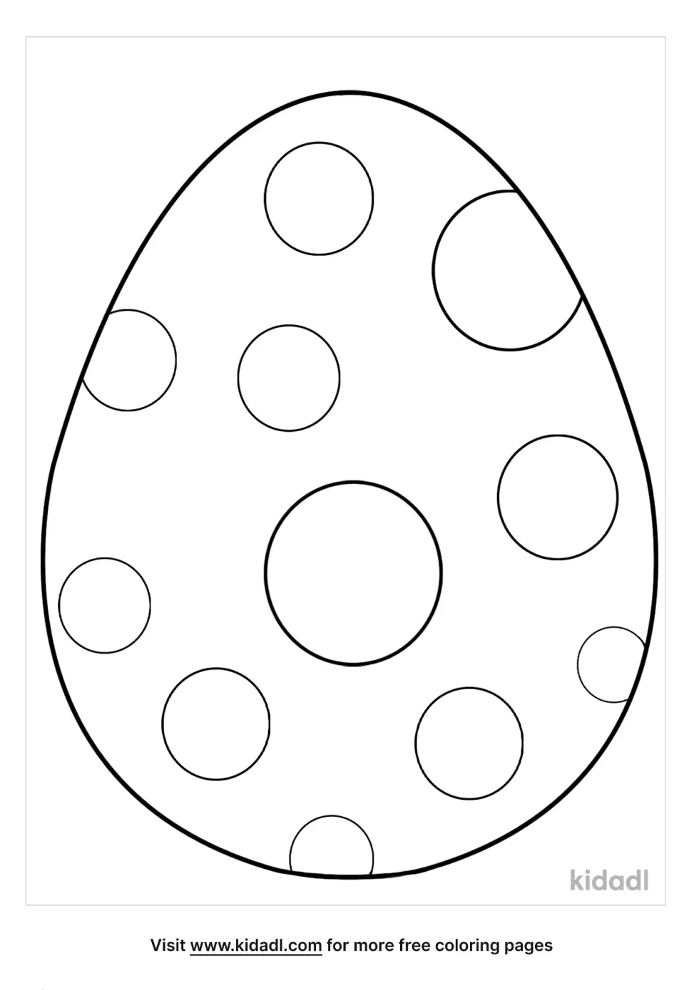 Blank Easter Egg Coloring Page