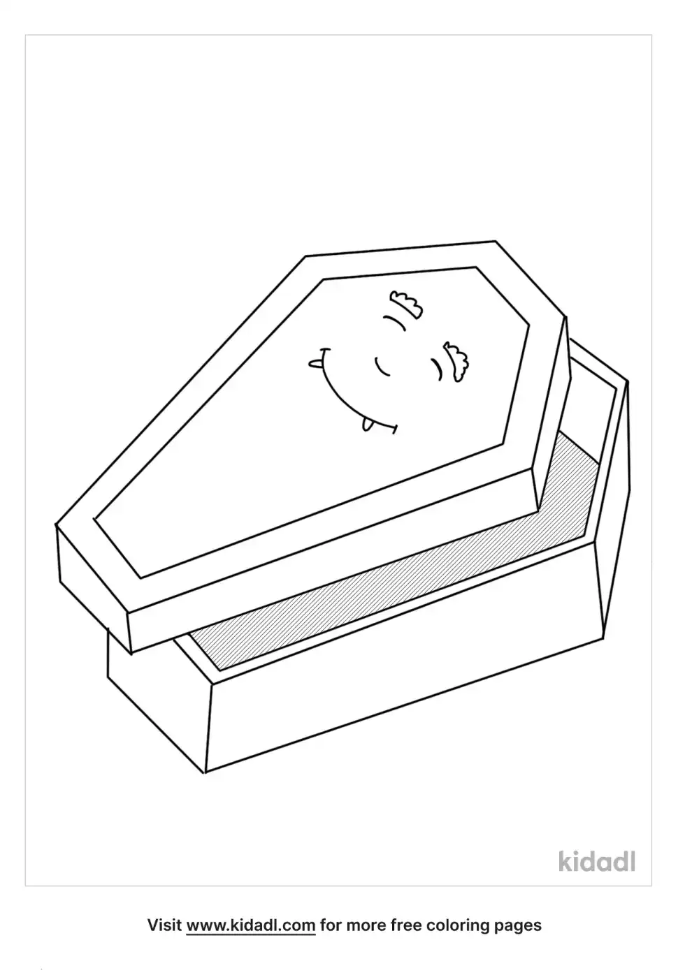 Coffin Coloring Page