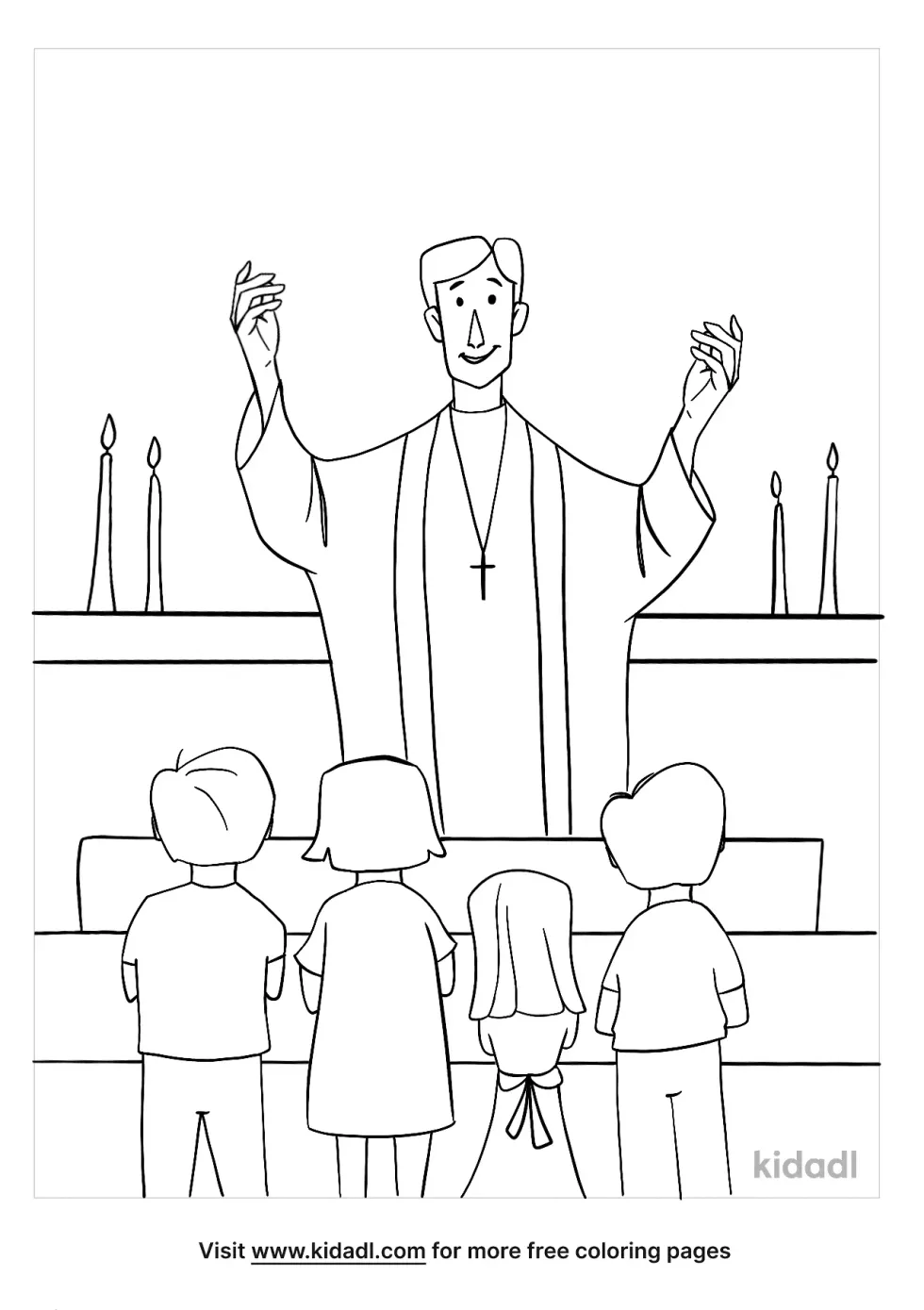 Catholic Mass Coloring Page