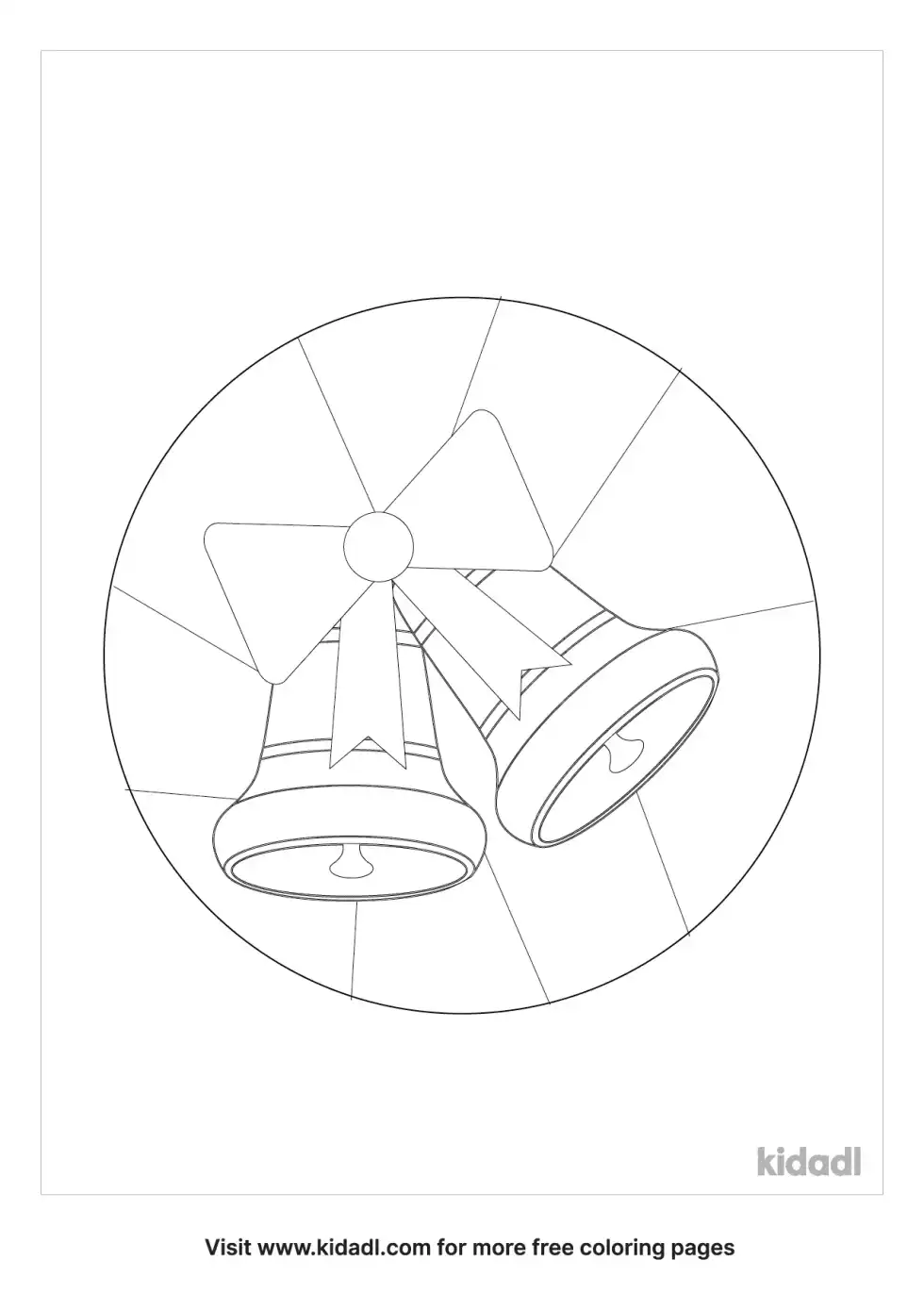 Stained Glass Bell Coloring Page