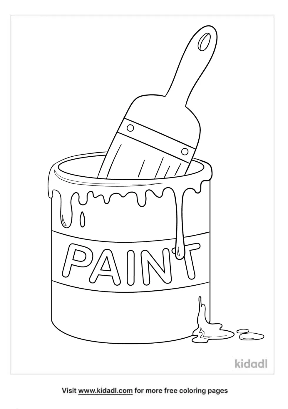 Paint Coloring Page | Kidadl