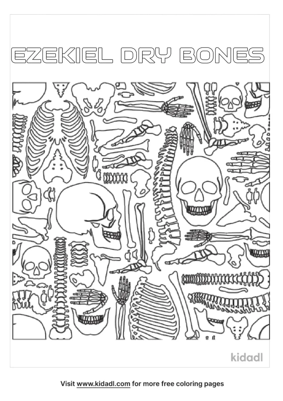 Ezekiel Dry Bones Coloring Page