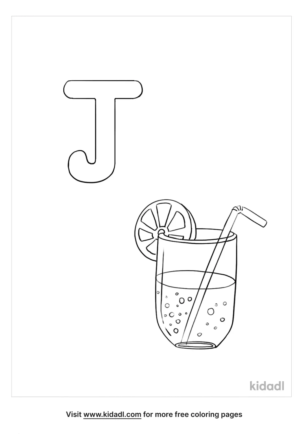 Letter J Coloring Page 