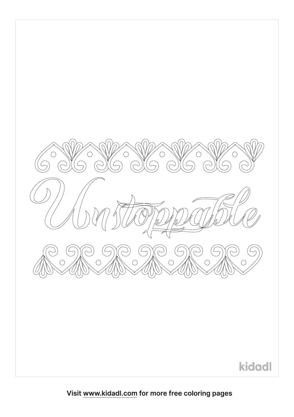 Unstoppable Coloring Page
