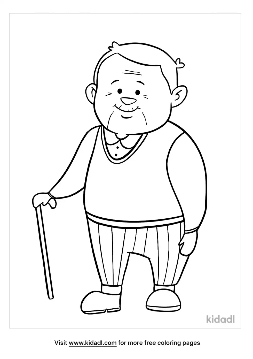 Old Man Coloring Page