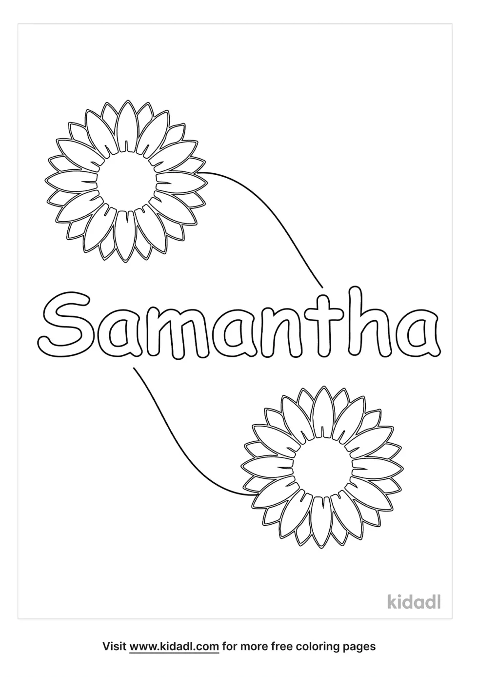 Samantha Coloring Page