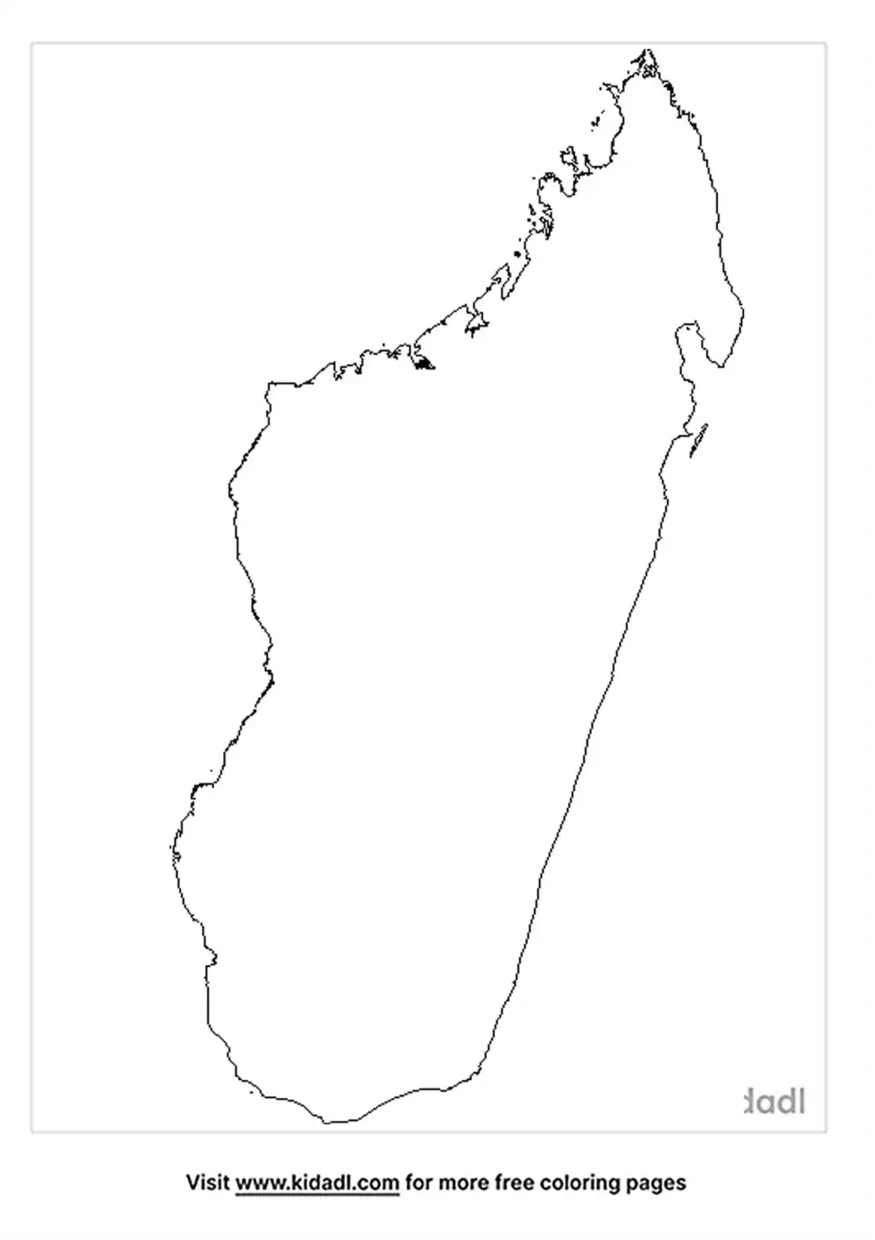 Blank Map Of Madagascar Coloring Page