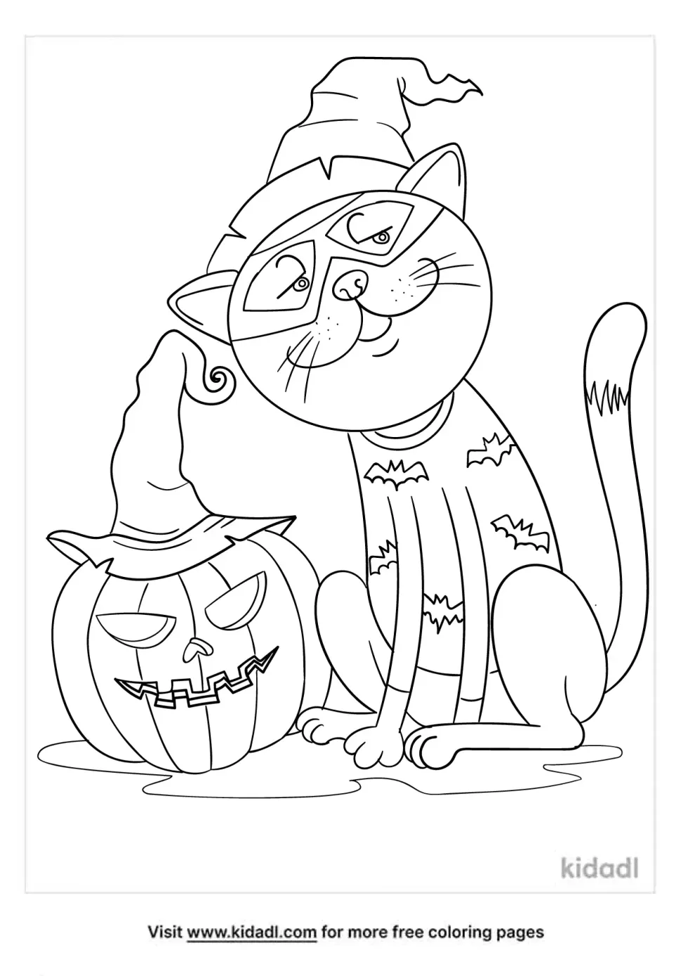 Halloween Animal Coloring Page