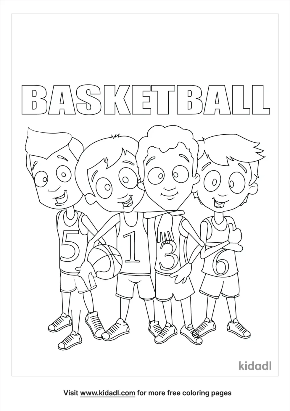 Basketball Team Coloring Page