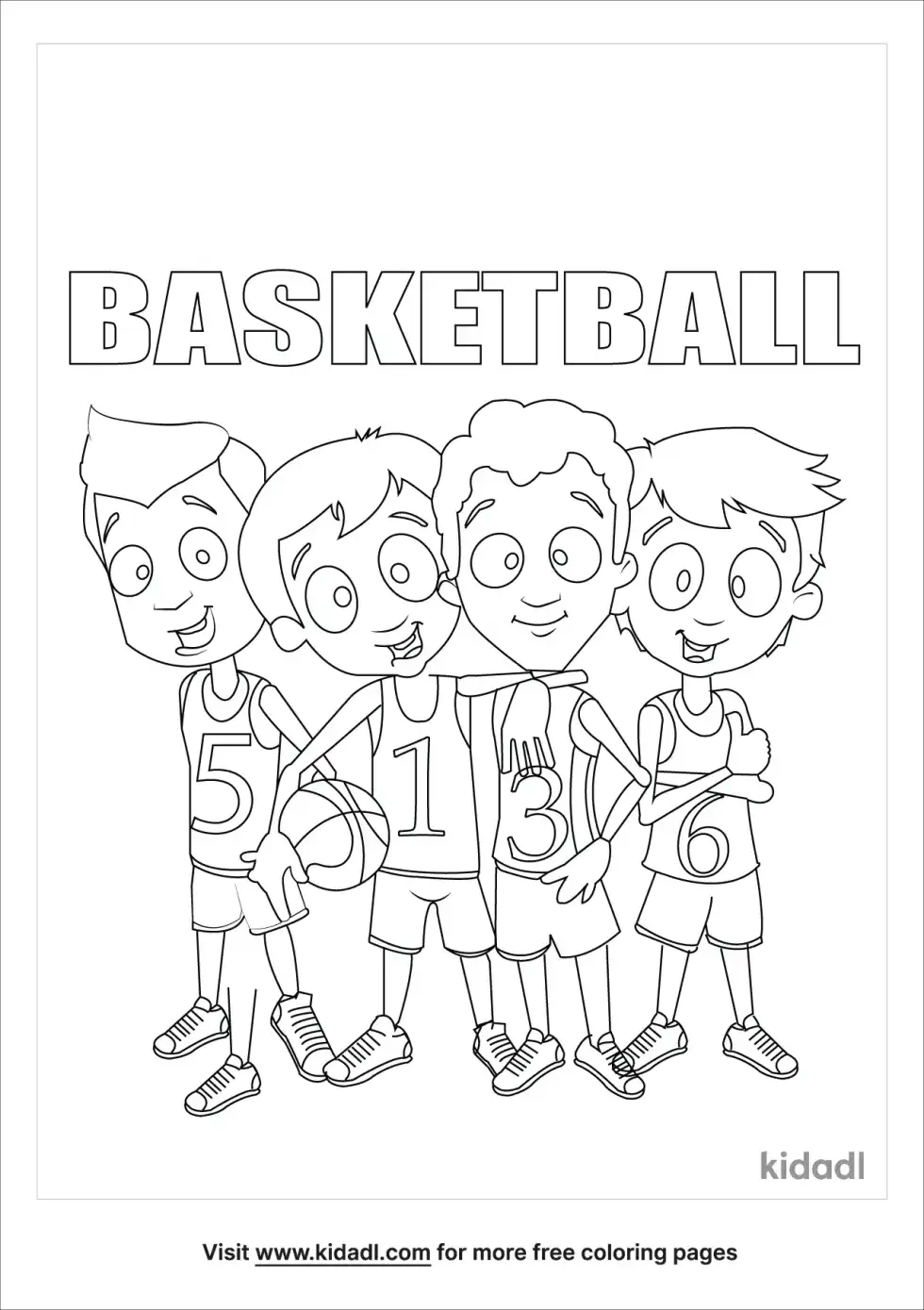 Basketball Team Coloring Page