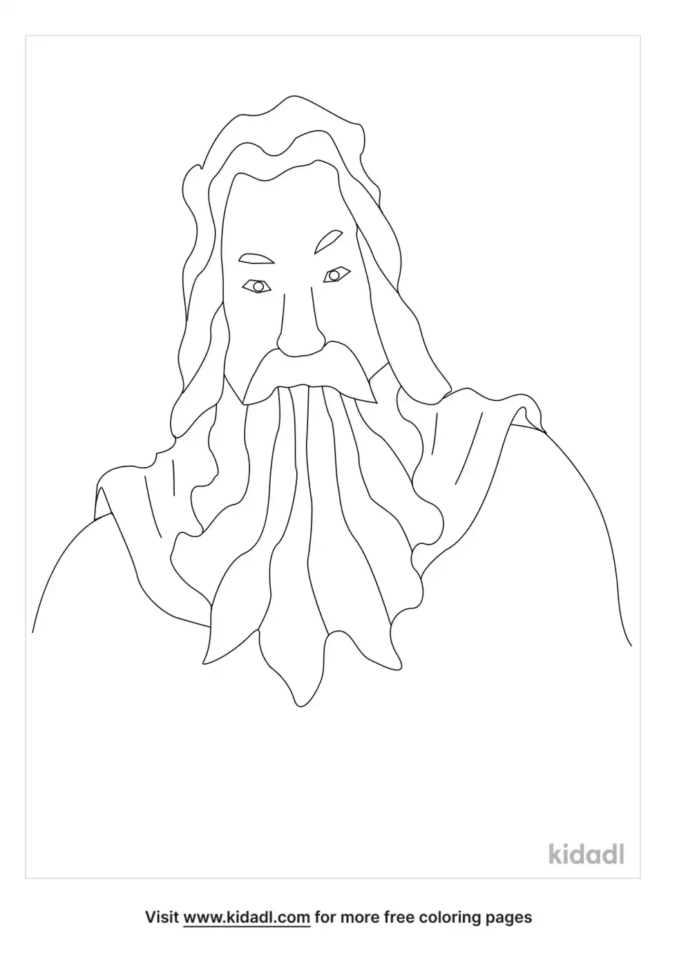 Poseidon Coloring Page