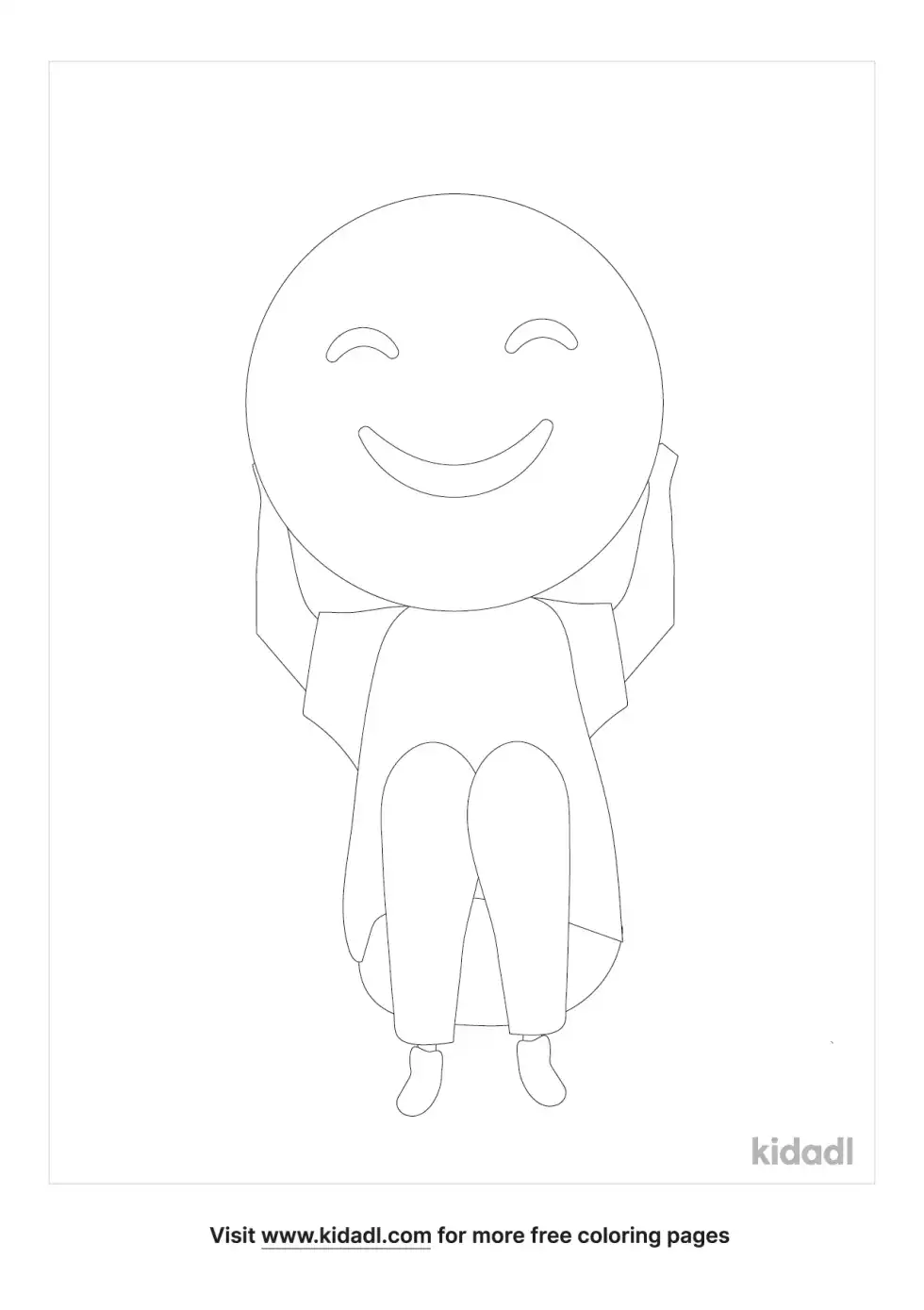 Smiling With A Happy Face Coloring Page