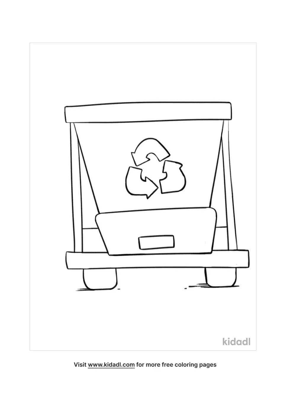 Garbage Truck Coloring Page