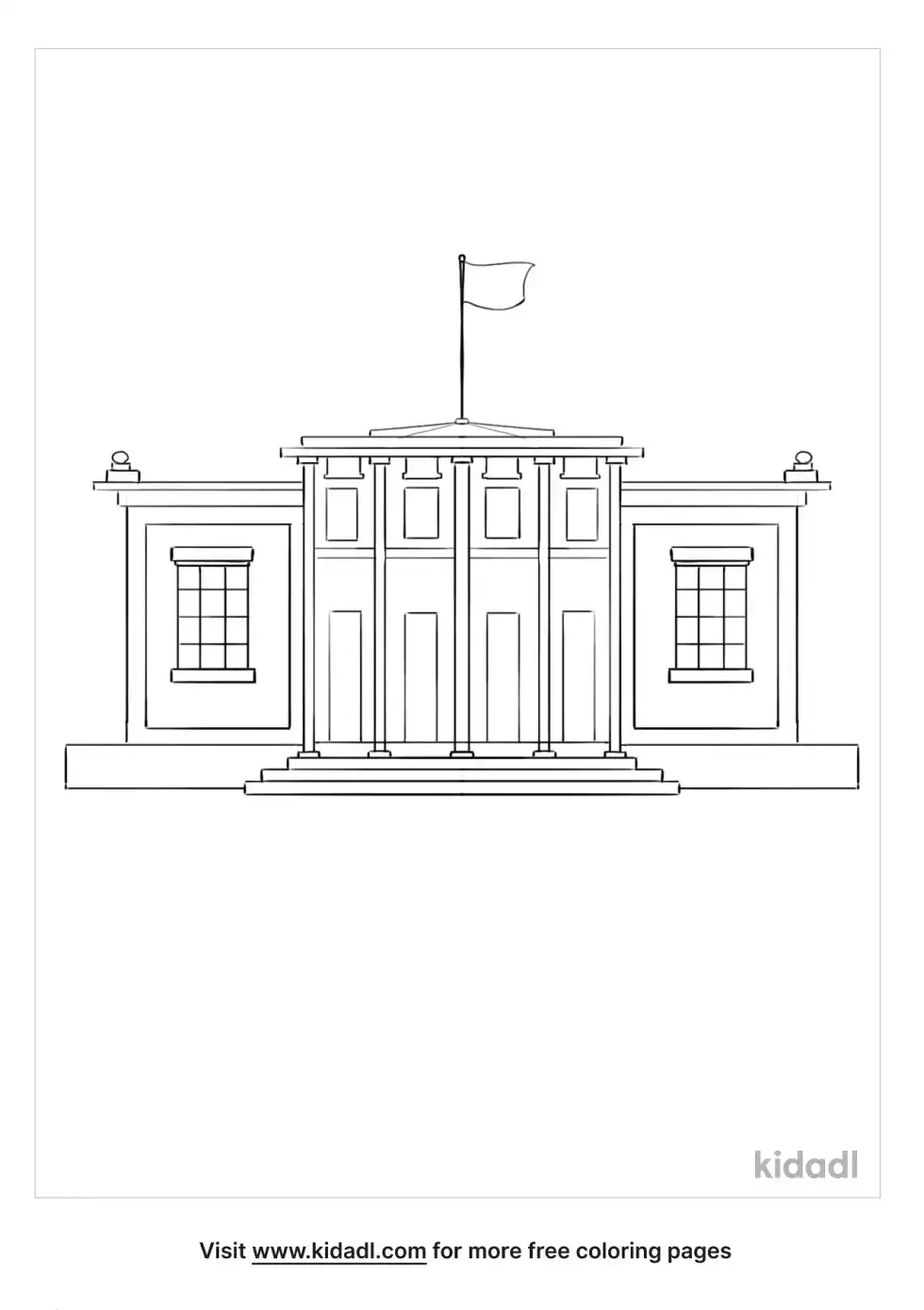 White House Coloring Page