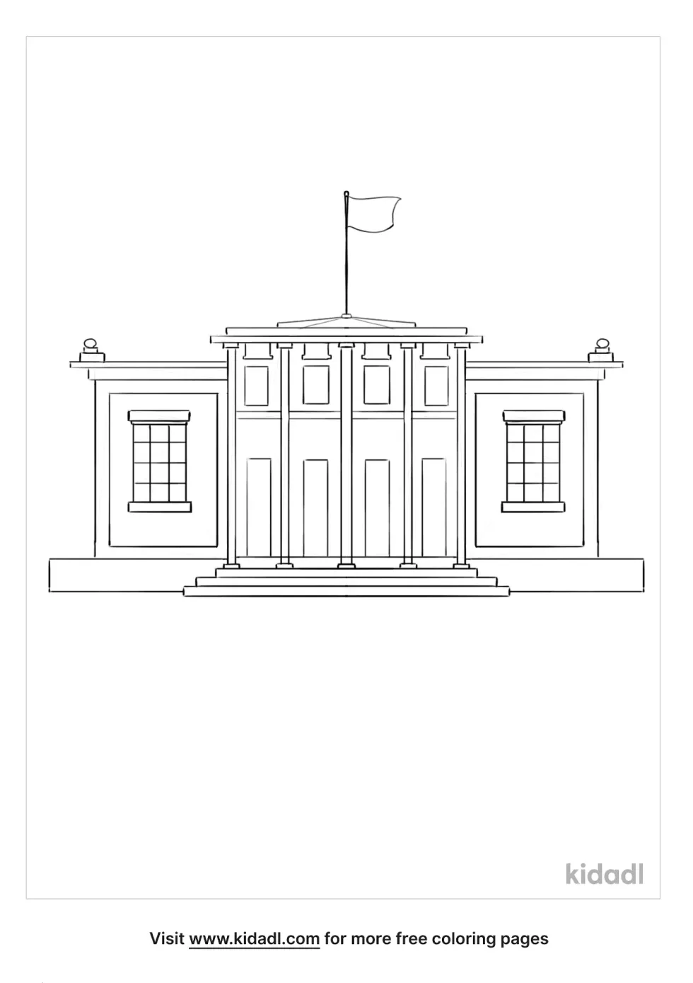 White House Coloring Page