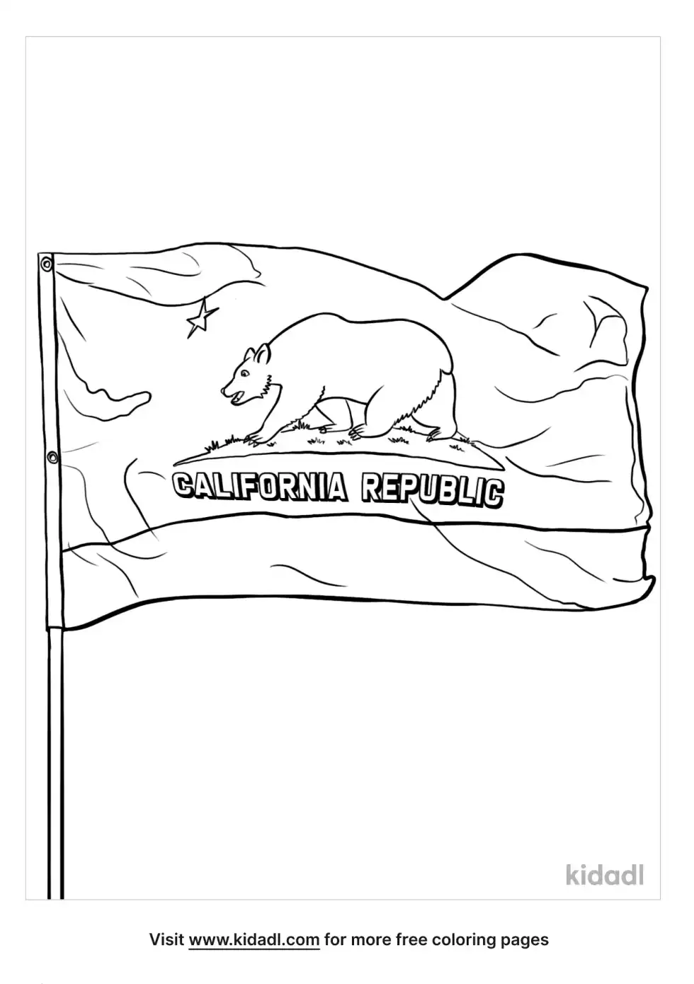 California Flag Coloring Page