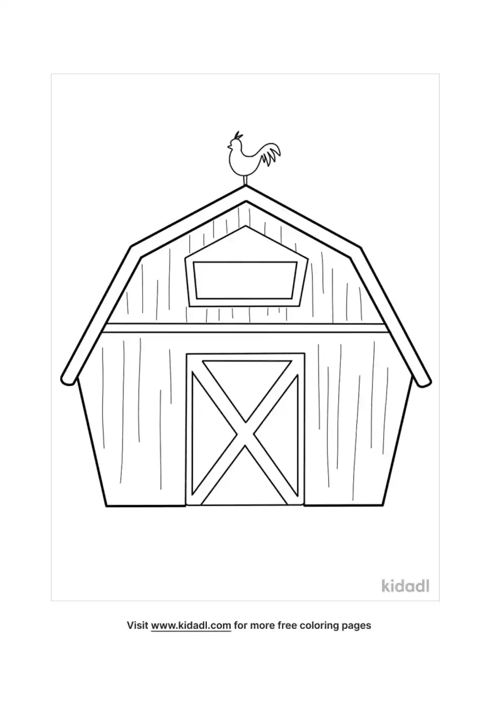 Barn Coloring Page