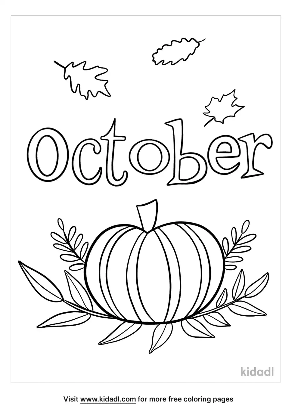 October Coloring Page