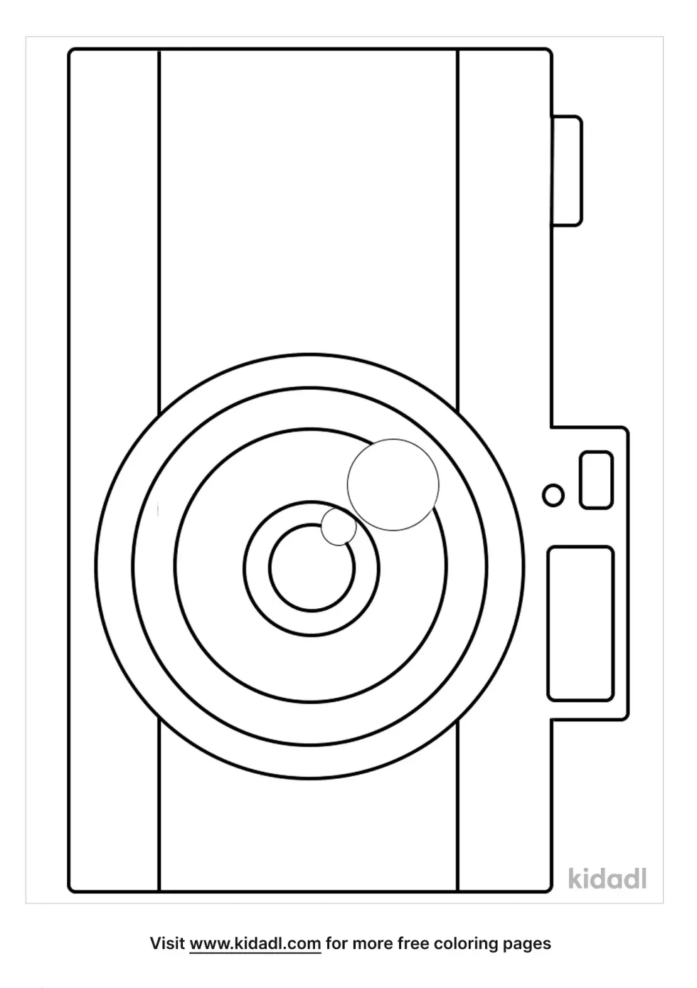 Camera Coloring Page