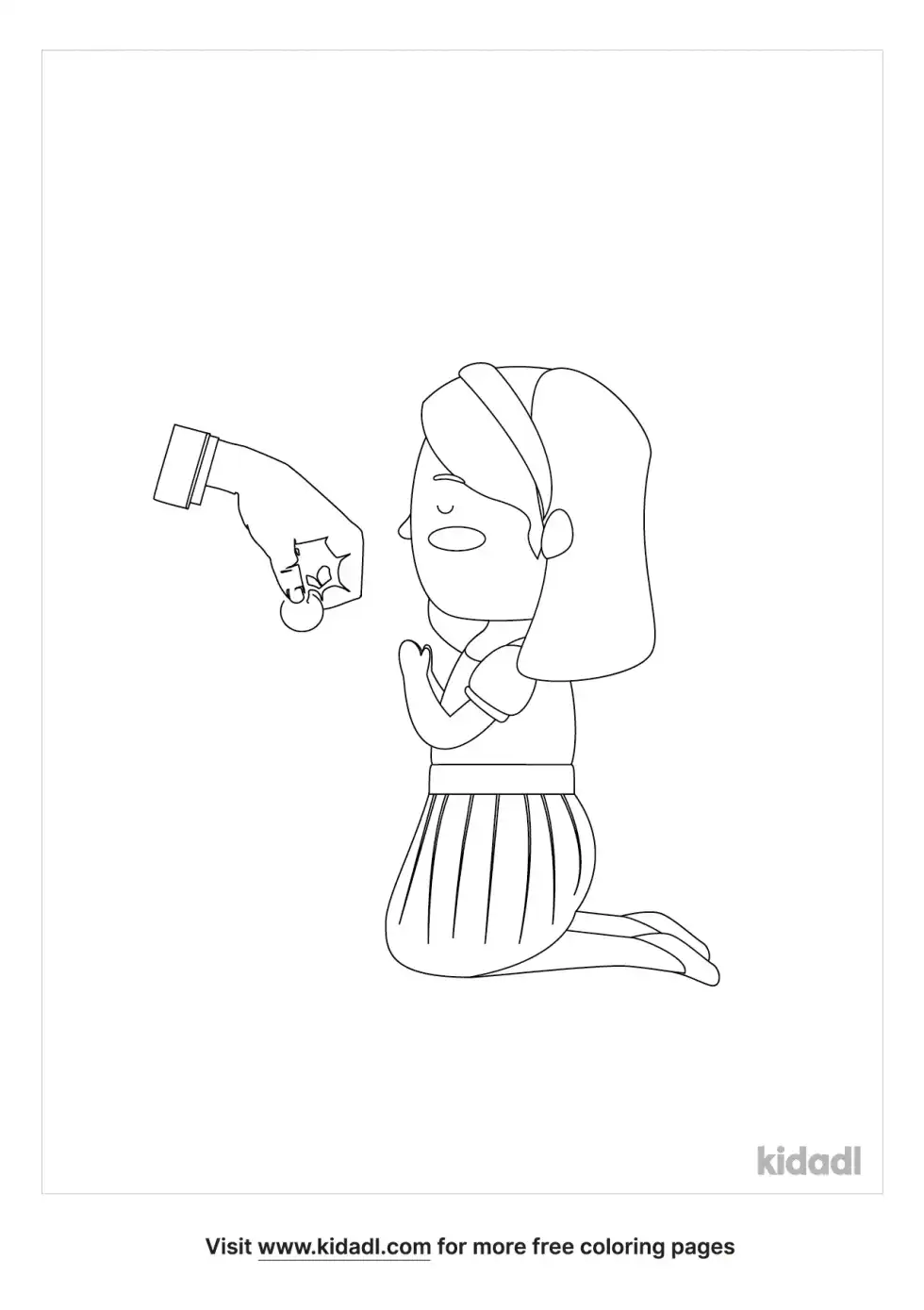 Serving Communion Coloring Page