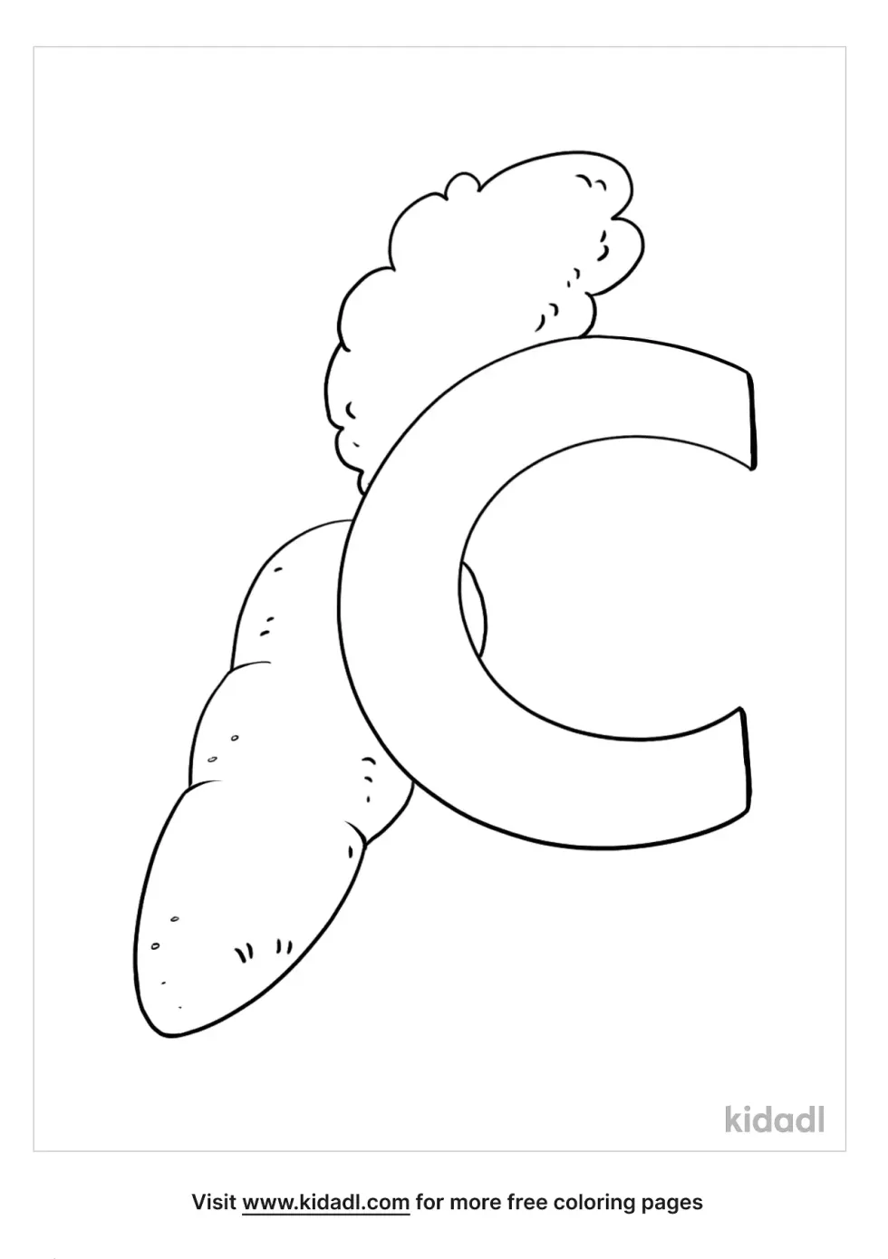 Letter C Coloring Page