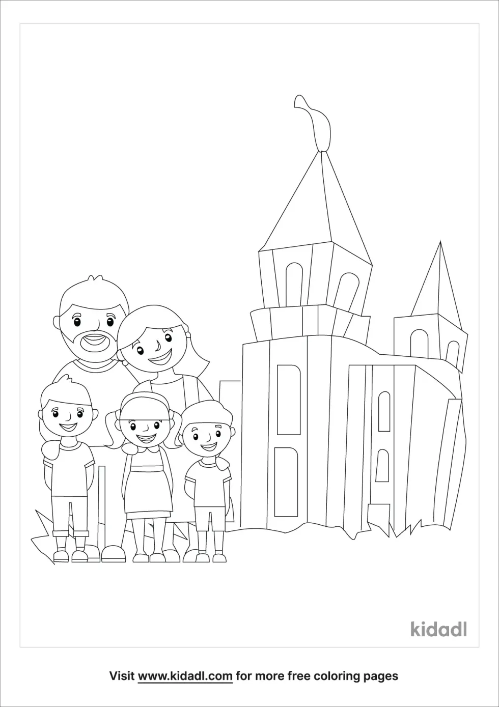 LDS Family Coloring Page