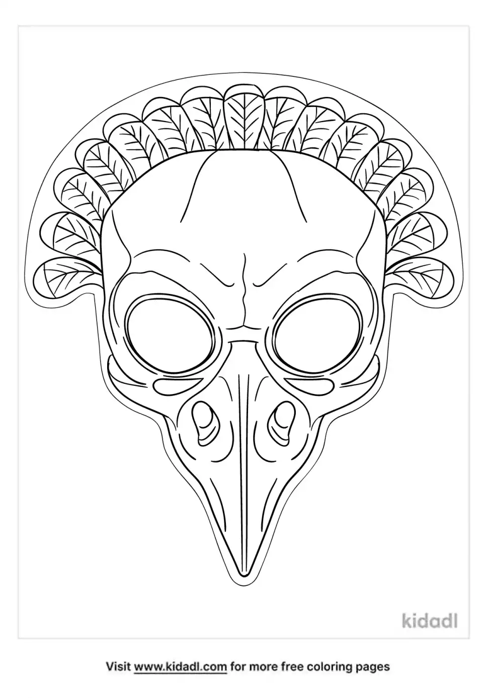 Vulture Mask Coloring Page
